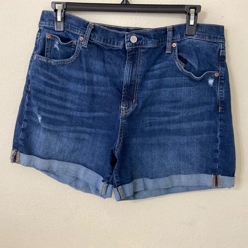 GAP Denim jean shorts Size 33 / 16 High Rise 4” Cuff Hem
